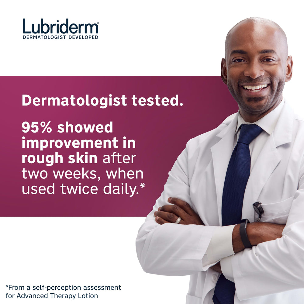 Applying Lubriderm on hands to soothe cracked skin and restore moisture