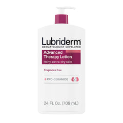 Lubriderm front packaging 24oz showing unscented hydration benefit