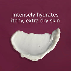 Lubriderm in-hand application showing non-greasy hydration benefit