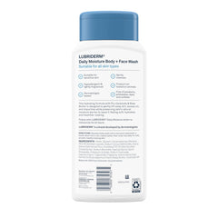 Lubriderm bottle marking showing 30% post-consumer recycled plastic