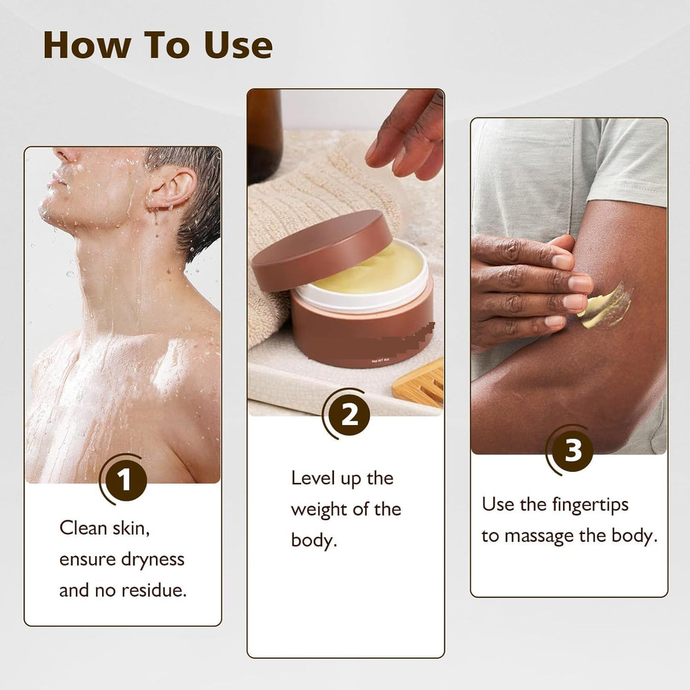 Man applying Lucift on hands for quick non-greasy absorption