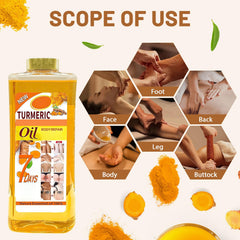 Lucift Soft 7 turmeric oil dropping from dropper, showing lightweight texture and quick absorption benefit