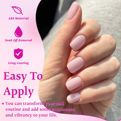 LuckForever demonstration of a press-on being applied for fast salon results
