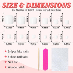 LuckForever close-up of short square acrylic toe tip texture for natural seamless finish
