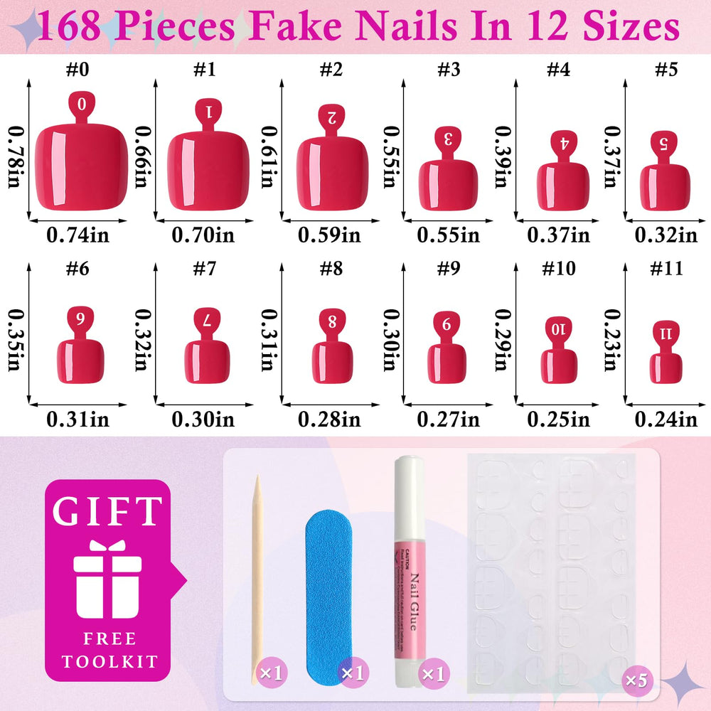 LuckForever press-on toenail applied on toe demonstrating instant polished look