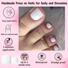 LuckForever nails worn on feet at beach illustrating secure fit and polished look