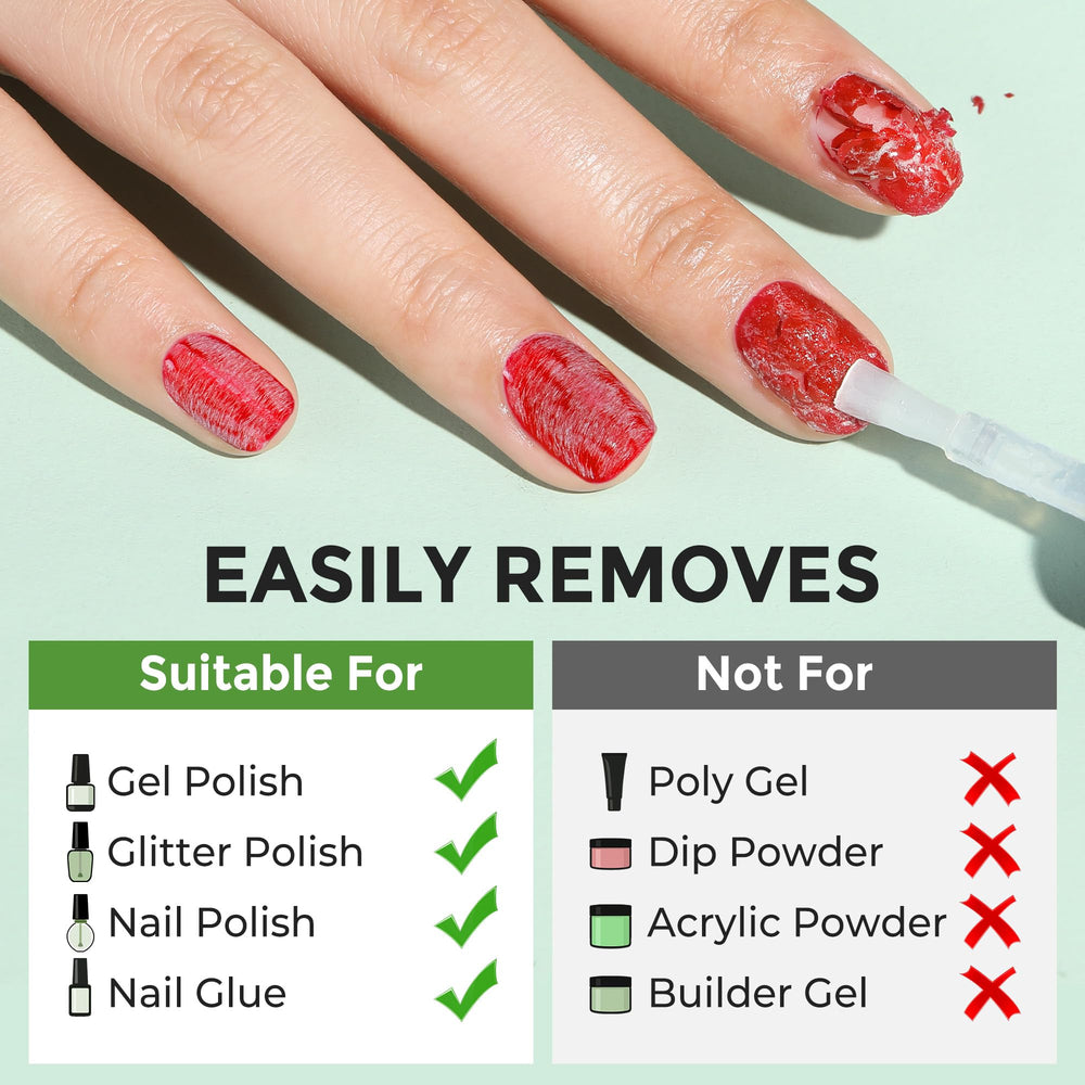 Luckyfairy application in hand demonstrating quick gel polish lifting