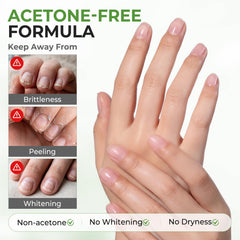 luckyfairy before and after nails showing lifted gel polish and healthier nail look