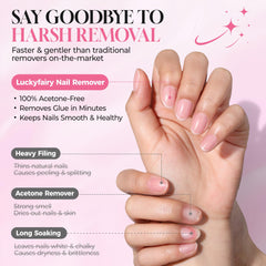 Luckyfairy cuticle pusher included with bottle to assist gentle lifting