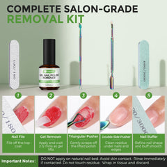 Luckyfairy double-sided cuticle pusher demonstrating edge cleanup benefit