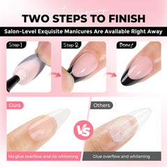 Luckyfairy finished manicure lifestyle image showing durable salon-style results