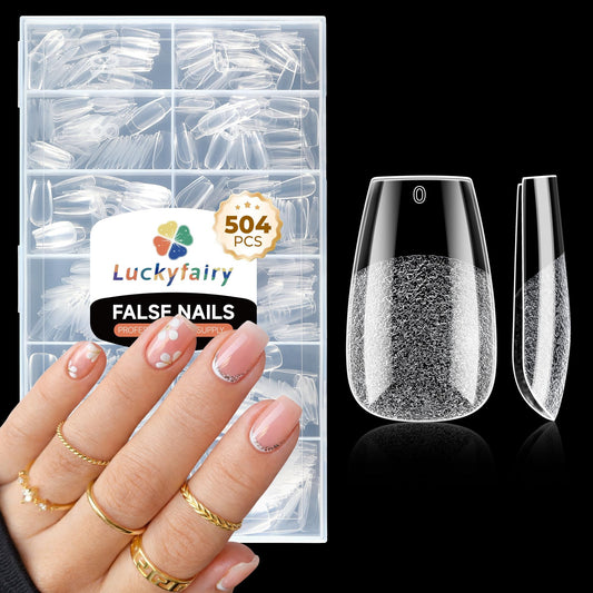 Luckyfairy front packaging showing full 504-piece set and quick setup benefit