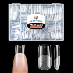 luckyfairy front packaging showing 240 medium square tips and clear branding for easy selection