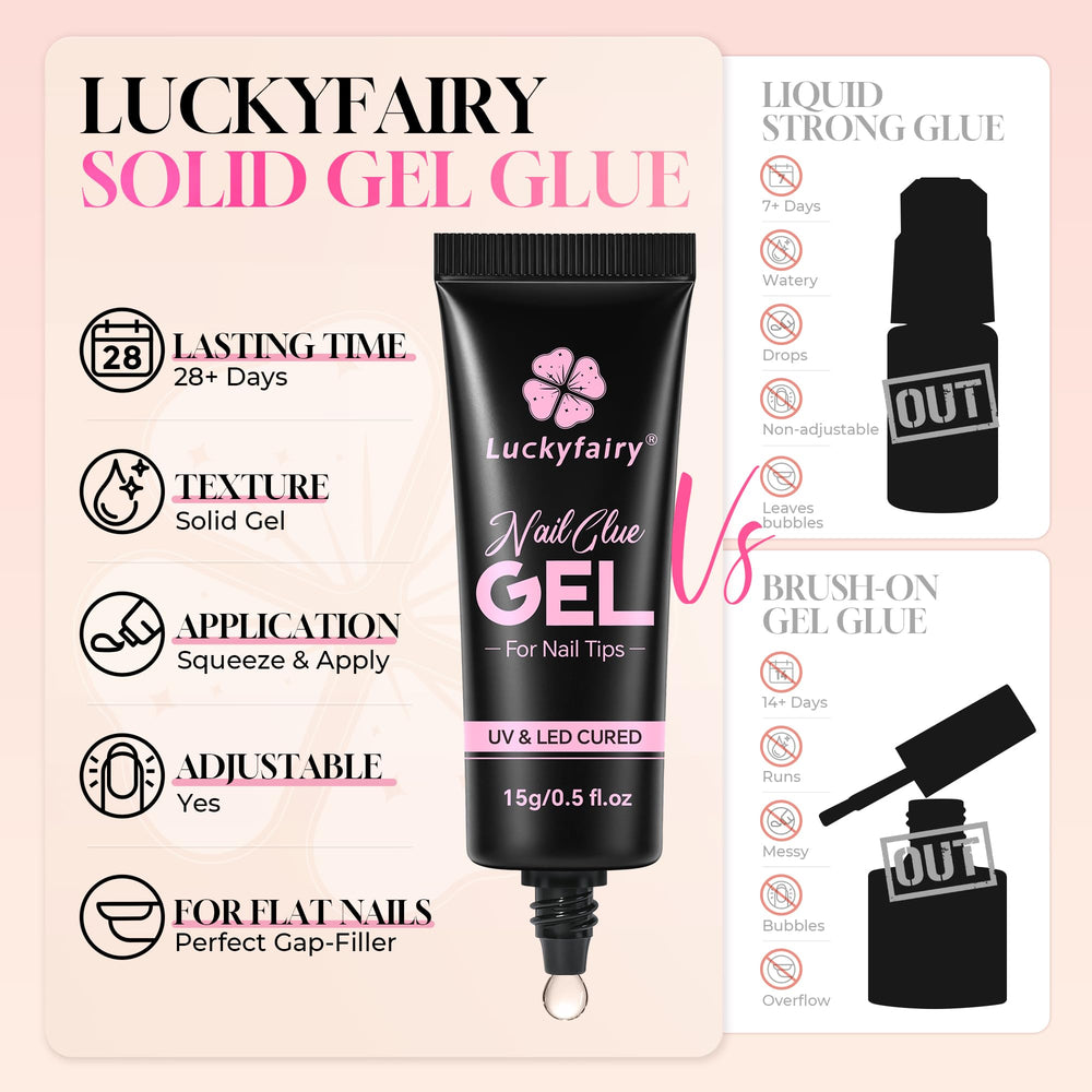 Luckyfairy tube label close-up showing product info and gentle, low-odor ingredient callouts