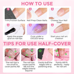 Luckyfairy polished salon-style almond nails ready for wear