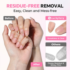 Luckyfairy size comparison of 15g glue and 20ml remover for value