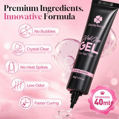 Luckyfairy next to a standard bottle displaying larger 40ml capacity advantage
