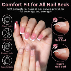 Luckyfairy thin back edge close view for seamless cuticle fit