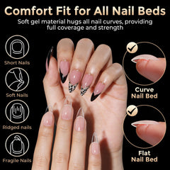Luckyfairy thin back edge detail for a snug, natural fit at cuticle