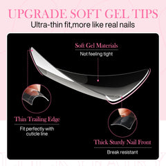 Luckyfairy tip edge close-up showing thin back for natural fit