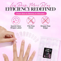 Luckyfairy ultra-thin cuticle edge for seamless blend and snag-free wear