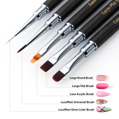 Lucoffeoi brush with protective cap keeping bristles shaped