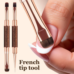 Lucoffeoi brushes next to ruler showing scale for precise handling