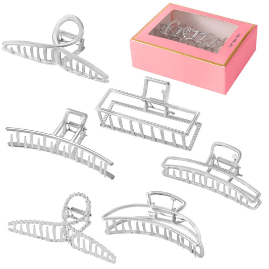 LUKACY front view of six silver clips showing durable hold