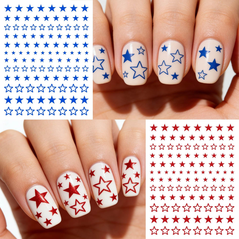 lukedons scale comparison fingers and sheets showing star sizes relative to nail beds for proper fit