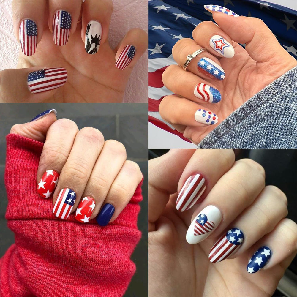 Lukmexor on fingernails and toenails in-use providing festive, salon-style results