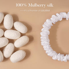 LULUSILK close-up of mulberry silk texture highlighting soft, low-friction surface