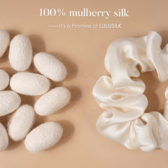 LULUSILK close-up of mulberry silk texture highlighting smooth fabric that reduces hair friction
