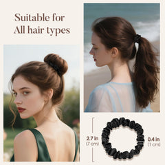 LULUSILK gift box open with scrunchies inside conveying ready-to-gift charm