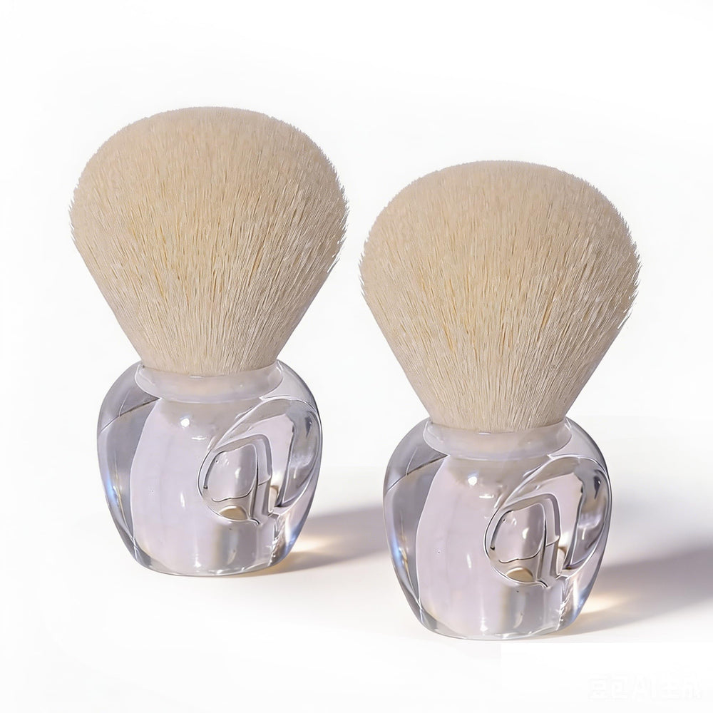 Lumcrissy front view of both brushes showing professional design and compact size