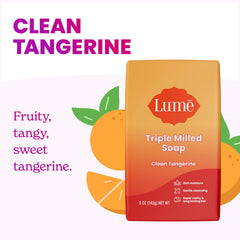 Lume bar producing rich lather in hand for smooth cleansing