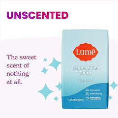 Lume bar producing rich lather in hand for moisturizing, creamy cleanse