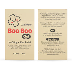 Lumidew Boo Boo Gel gel texture close-up demonstrating cooling consistency