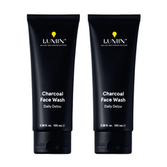 Lumin front packaging showing cleanser tube and branding for easy identification and grooming