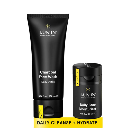 Lumin front packaging of the Dynamic Duo kit showing clean design and contents benefit simplicity
