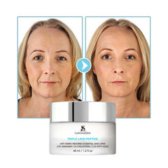 LuminaSkin being applied by hand demonstrating smooth absorption benefit
