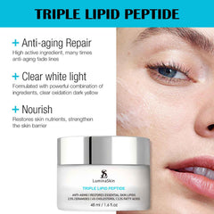 LuminaSkin cream texture close-up highlighting rich hydration benefits