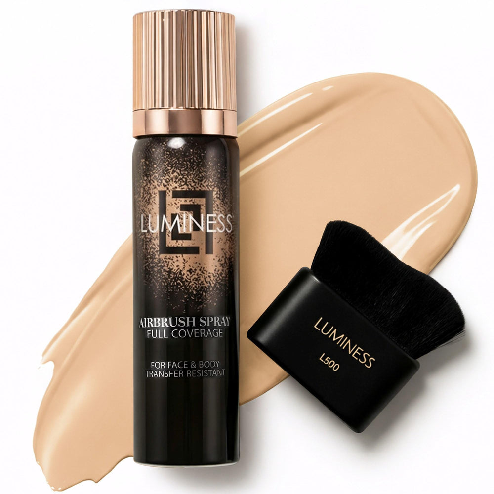 LUMINESS front packaging showing product benefits and full coverage
