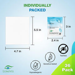 Lumivis wipe removing mascara demonstrating effective eye makeup removal