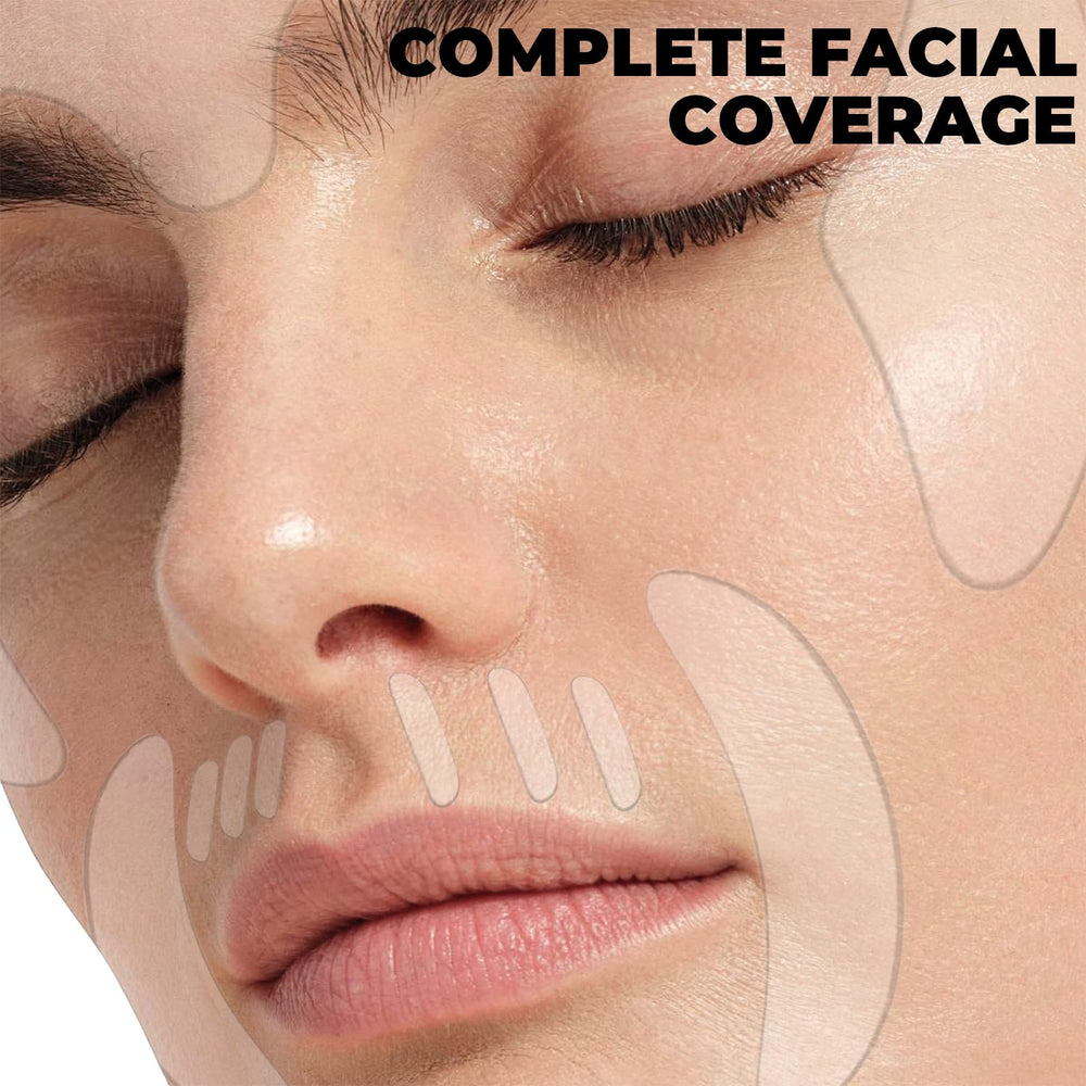 LUMIXELL forehead and frown pads close-up demonstrating targeted coverage and comfortable fit