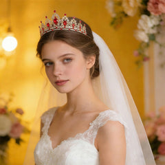 Lunimbus worn by bride in wedding scene adding bold elegant accent benefit
