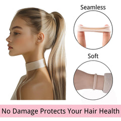 LuSeren hair tie beside ruler showing 1.5 inch diameter for scale