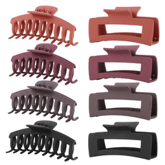 LuSeren front packaging showing eight large matte claw clips, clear protective box
