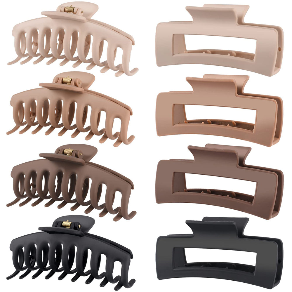 LuSeren front view of large matte hair clip shows strong hold