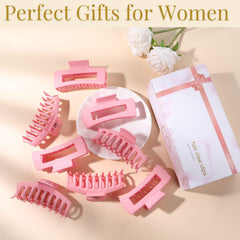 LuSeren palette of pink shades laid out to match outfits and accessories