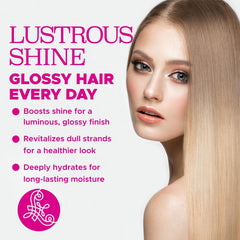 Luseta hair before and after using set showing improved shine benefit